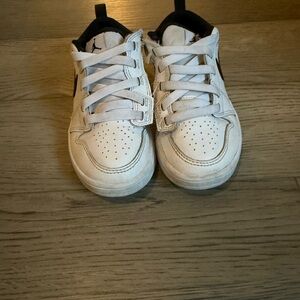 Kids White and Black Sneakers